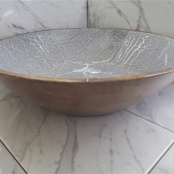 WOOD AND ACRYLIC DECORATIVE BOWL - Picture 5 of 5